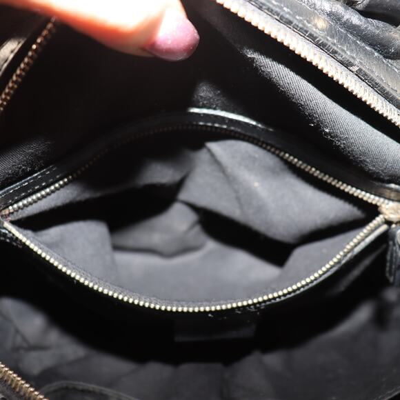 Vintage Gucci Black Leather Boston Bag – Style 268673 – Made in Italy - Picture 8 of 10